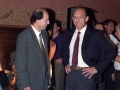 Actos de clausura de curso del Instituto Internacional de Sociología Jurídica. A la izquierda José Ignacio García Ramos, Viceconsejero de Justicia del Gobierno Vasco y posteriormente Viceconsejero para la Administración pública, y a la derecha Eli Galdos