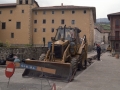 Obras para la conducción de gas junto al convento-auditorium de Santa Ana
