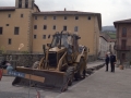 Obras para la conducción de gas junto al convento-auditorium de Santa Ana