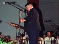Demetrio Iriarte dirigiendo a los txistularis en un momento del concierto