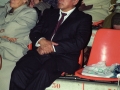 Espectador en las gradas del polideportivo