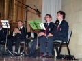 Txistularis durante un momento del concierto ofrecido en el convento-auditorium de Santa Ana