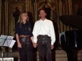 Juan Carlos Irizar y Soraya Agirregoikoa en un momento del concierto ofrecido en Santa Ana