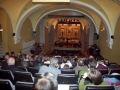 Concierto de la banda de música en el auditorium de la Iglesia de Santa Ana