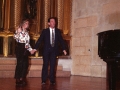 Juan Carlos Irizar y Soraia Agirregoikoa en un momento de un concierto que ofrecieron en el convento-auditorium de Santa Ana