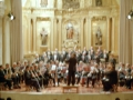 Actuación de la banda y del coro parroquial en el convento-auditorium de Santa Ana