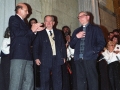 Actos de homenaje durante un concierto en la Iglesia de Santa Ana : a la izquierda de la imagen, Eli Galdos