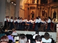 Músicos en pie durante un concierto ofrecido en el convento-auditorium de Santa Ana