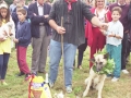 Pastor y perro premiados