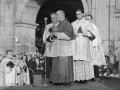 Autoridades religiosas durante el acto religioso