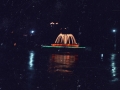 Fuente iluminada