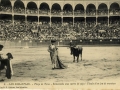 San Sebastián : plaza de toros : rematando una suerte de capa = finale d'un jeu du manteau / Cliché González