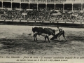 San Sebastián : plaza de toros : el matador confiándose después de un pase = le matador s'amuse avec la bête qu'il à déjà préparée á mourir
