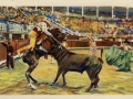 Un puyazo = "Picador" répoussant le taureau = Wounding the bull with the goad