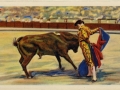 Toreando de frente por detrás = Jeu de manteau = Adorned cloak's pass