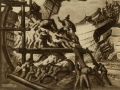 Museo Municipal de San Telmo, San Sebastián : lienzo de Sert : Pueblo de armadores y nautas : construcción de parte de la Armada Invencible en Pasajes