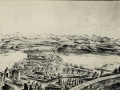 Museo Municipal de San Telmo, San Sebastián : San Sebastián en el año 1858 visto desde el Macho o Castillo de la Mota