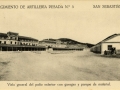 San Sebastián : regimiento de artillería pesada n.º 3 : vista general del patio exterior con garages y parque de material