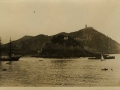 San Sebastián : vista de la isla Santa Clara y el monte Igeldo
