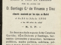 Recordatorio fúnebre de Santiago Gª de Vinuesa y Díez