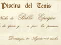 Invitación : piscina del tenis : noche de Belle Epoque, ven de época y... a por los premios : domingo, 21 Agosto, 12 noche