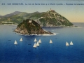 San Sebastián : la isla de Santa Clara y el monte Igueldo : regatas de balandros