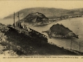 San-Sebastián : tranvía del monte Igueldo, isla de Santa Clara y Castillo de la Mota / M. D.