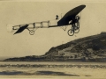 San Sebastián : aeroplano sobrevolando la playa