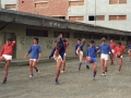 Jugadores del equipo de fútbol Aloña-Mendi durante un entrenamiento