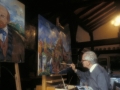 Julio Caro Baroja en su estudio