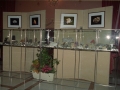 Piedras y minerales expuestos en vitrinas