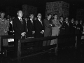 Autoridades en los actos religiosos con motivo de la festividad de Nuestra Señora de Arantzazu, entre ellas, Jose Antonio Ardanza