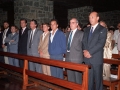 Autoridades en los actos religiosos de la festividad de Nuestra Señora de Arantzazu, entre ellas, Eli Galdos