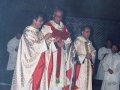 El obispo Jose Maria Setien oficiando los actos religiosos del día de Nuestra Señora de Arantzazu junto con otros clérigos
