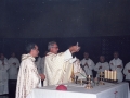 El obispo Jose Maria Setien oficiando los actos religiosos del día de Nuestra Señora de Arantzazu, junto con otros clérigos
