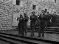 La banda de música entrando al Santuario