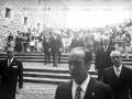 Autoridades accediendo al templo el día de la Virgen de Arantzazu