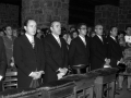Autoridades durante la homilía el día de la Virgen de Arantzazu