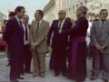 Carlos Garaikoetxea, Jose Antonio Ardanza e Imanol Murua en Arantzazu