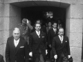 Autoridades a su salida del Santuario de Arantzazu
