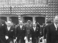 Autoridades a su salida del Santuario de Arantzazu