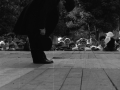 Dantzari bailando en el tablado