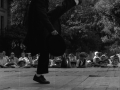 Dantzari bailando en el tablado