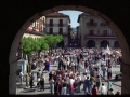 Plaza de los Fueros durante las fiestas