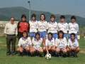 Equipo de la final de fútbol femenino, en el campo del Aloña Mendi