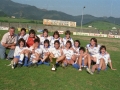 Equipo de la final de fútbol femenino, en el campo del Aloña Mendi