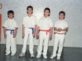 Jóvenes pelotaris de las finales del torneo de pelota