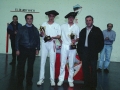Pelotaris con sus trofeos
