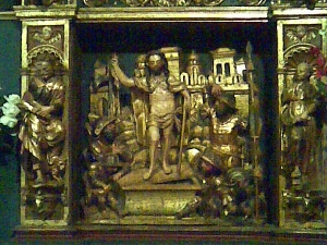 Oltza herriko elizaren erretaularen xehetasuna