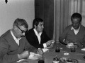 Celebración de una comida entre concejales entrantes y salientes del Partido Nacionalista Vasco junto con algunos funcionarios del consistorio